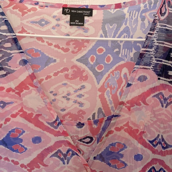 NWT New Directions 3/4 Sleeve Blouse, size US 2X - Picture 2 of 10